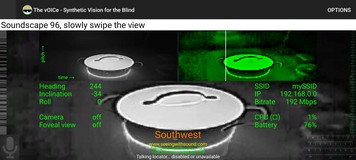 The vOICe for Android with InfiRay P2 Pro thermal USB, sounding a hot pan on an electric induction hob